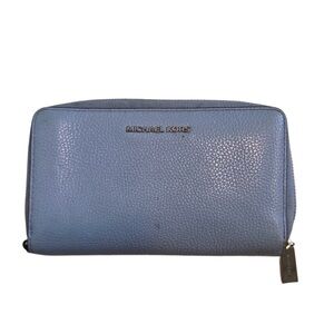 Michael Kors Slate Blue Leather Wallet!